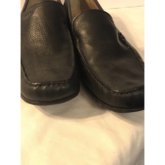 Ecco Black Leather Casual Moc Toe Driving Loafers Shoes Mens Sz 12 - 12.5 - Picture 6 of 11